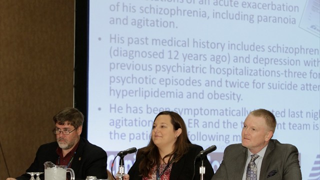 CSC Competition Final Round Judges, Michael B. Cockerham M.S., Pharm.D., FASHP, Michele Matthews, Pharm.D., and Timothy R. Brown, Pharm.D., BCACP, FASHP
